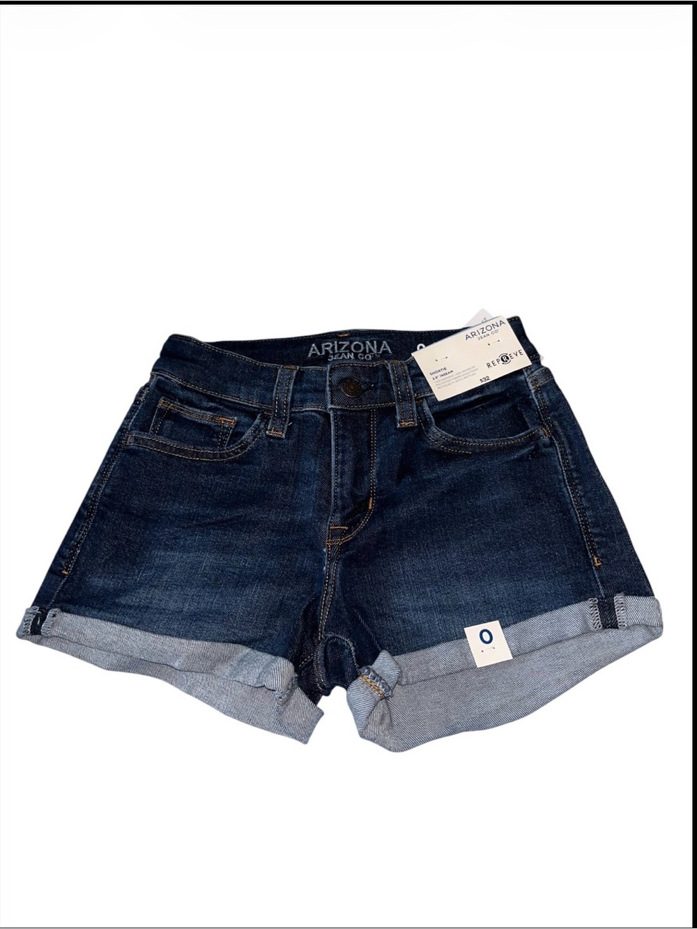 Arizona Jean Company Dark Blue Cuffed Denim Shorts